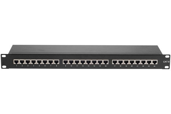 PANNEAU 19" 1U 24 PORTS CAT6 STP