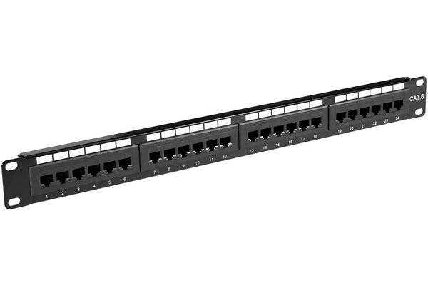 PANNEAU 19" 1U 24 PORTS CAT6 UTP