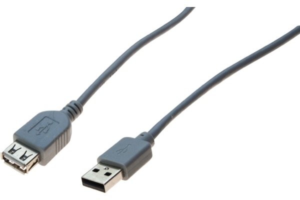 RALLONGE USB 2.0 A / A GRISE - 5,0 M