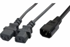 Rallonge électrique en "Y" 1 x C14 / 2 C13 - 1,8 m