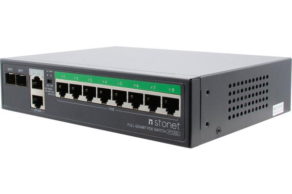 STONET P112GS Switch 10p Gigabit dont 8 PoE+ 120W & 2 SFP