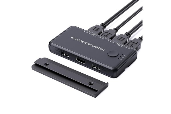 Switch KVM éco mini 2 ports HMDI 4K/60Hz -USB 2.0