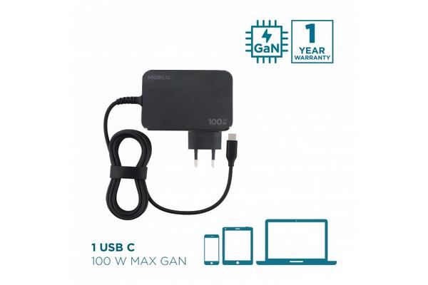 MOBILIS Chargeur PC USB-C 100W GaN 1