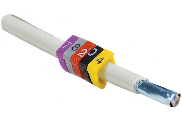 Bagues de marquage Lot de 100 - Diamètre 8 mm - 8 Gris