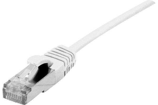 Cordon RJ45 catégorie 6A S/FTP LSOH Ultra Fin blanc - 0