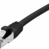 Cordon RJ45 catégorie 6A S/FTP LSOH snagless noir - 0,3 m