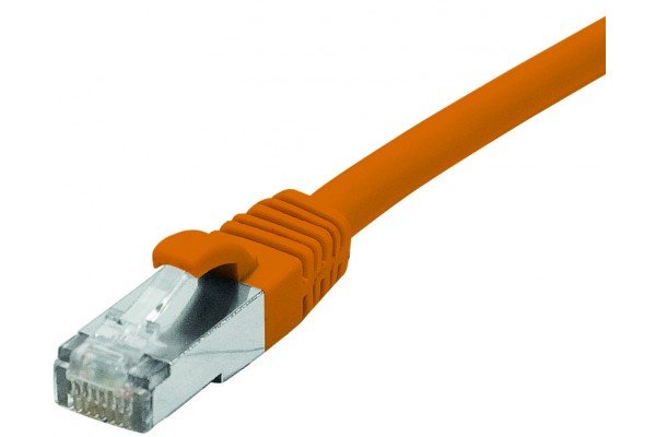 Cordon RJ45 catégorie 6A S/FTP LSOH snagless orange - 10 m