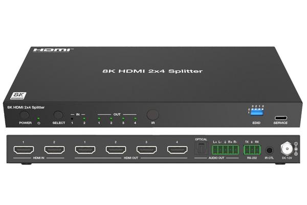 ALTIMIUM - Sélecteur/Distributeur HDMI 2x4-4K@120HZ-HDMI2.1-RS-232