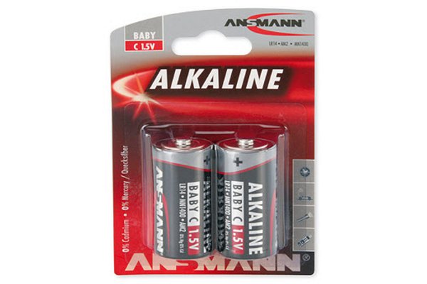 ANSMANN Piles alcalines 1513-0000 LR14 / C blister de 2