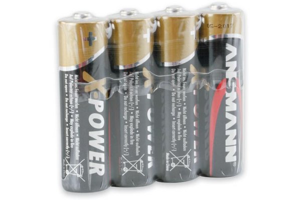 ANSMANN Piles alcalines industrielles 5015681 LR06 / AA 10 schrink de 4