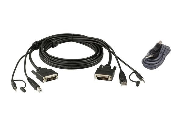 ATEN 2L-7D02UDX2 CABLE KVM DVI/USB/Audio DUAL LINK 1