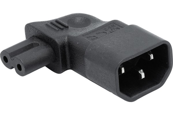 Adaptateur IEC C14 / IEC C7 coudé