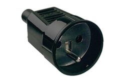 BACHMANN Prise secteur 2P+T 16 A femelle noire