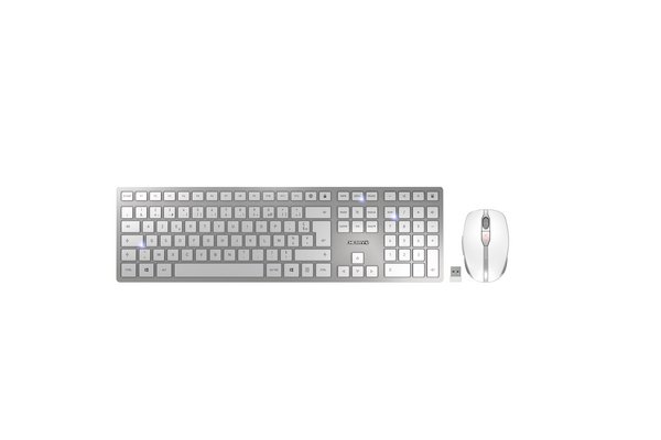 CHERRY Pack clavier & souris DW 9100 sans fil blanc/argent