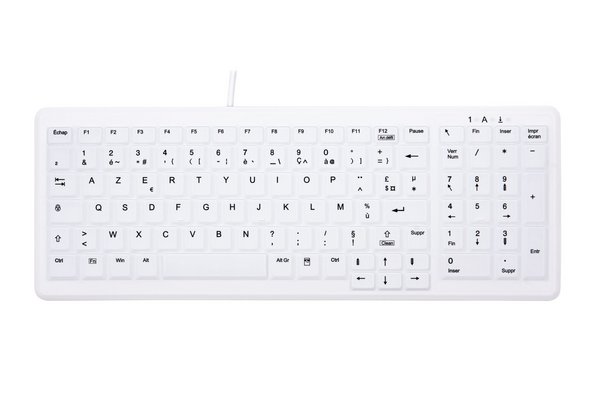 CONTOUR ACTIVE KEY Clavier hyg. AK-C7000 filaire FR blanc