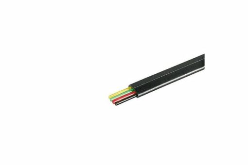 Câble méplat RJ noir 4 conducteurs - rouleau de 100 m - JPF Industries