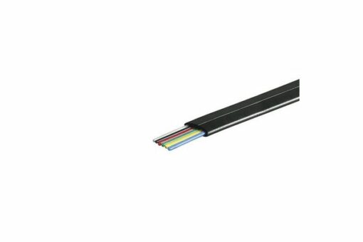 Câble méplat RJ noir 6 conducteurs - rouleau de 100 m - JPF Industries