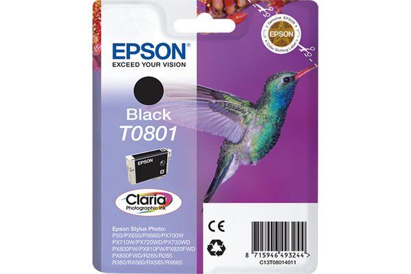 Cartouche EPSON C13T08014011 Série COLIBRI - Noir