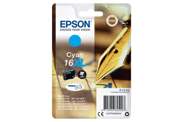 Cartouche EPSON C13T16324012 16XL - Cyan