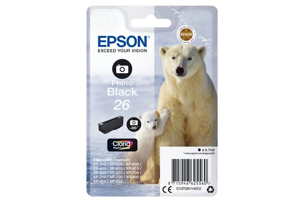 Cartouche EPSON C13T26114012 26 - Noir