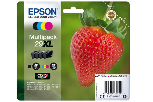 Cartouche EPSON C13T29964012 29XL - Noir + 3 couleurs