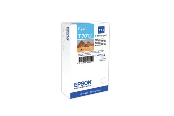 Cartouche EPSON C13T70124010 WP4000/4500 - Cyan