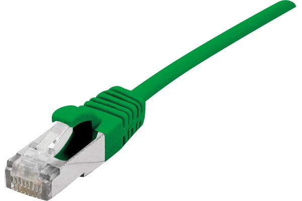 Cordon RJ45 CAT 6A S/FTP LSOH Ultra Fin vert - 10 m