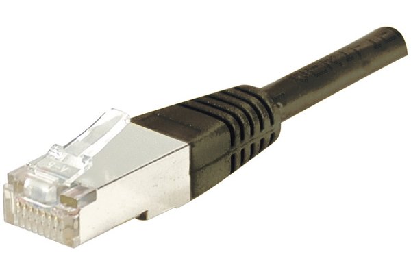 Cordon RJ45 catégorie 6 F/UTP noir - 0.5 m