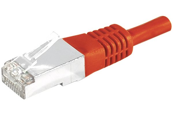 Cordon RJ45 catégorie 6 S/FTP rouge - 0