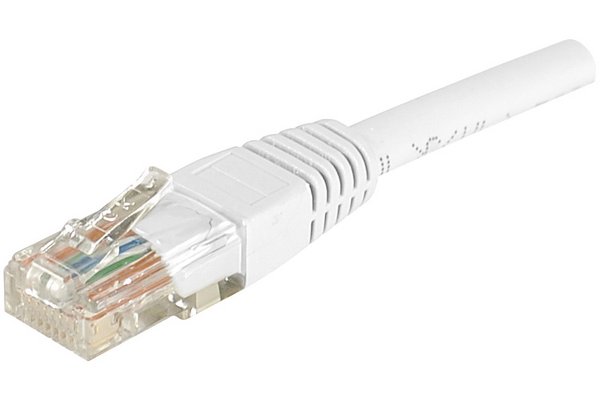Cordon RJ45 catégorie 6 U/UTP blanc CCA - 1 m