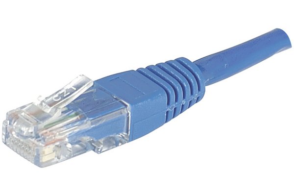 Cordon RJ45 catégorie 6 U/UTP bleu - 0.5 m