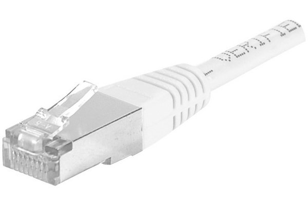 Cordon RJ45 catégorie 6A F/UTP blanc - 7.5 m