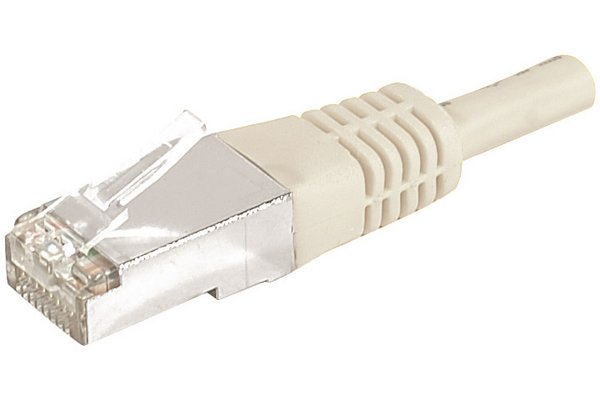 Cordon RJ45 catégorie 6A F/UTP gris - 0.5 m