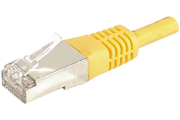 Cordon RJ45 catégorie 6A F/UTP jaune - 10 m