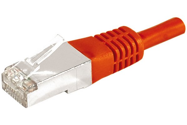 Cordon RJ45 catégorie 6A F/UTP rouge - 2 m