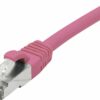 Cordon RJ45 catégorie 6A S/FTP LSOH snagless rose - 10 m