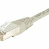 Cordon RJ45 catégorie 6A S/FTP gris - 0.5 m
