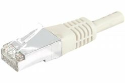 Cordon RJ45 catégorie 6A S/FTP gris - 1.5 m