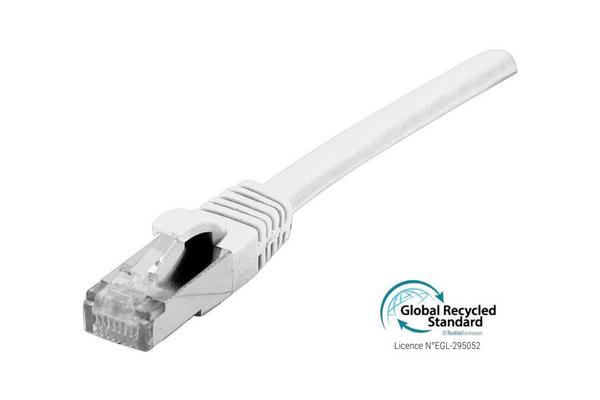 Cordon RJ45 certifié GRS CAT 6 F/UTP snagless blanc - 0,5 m