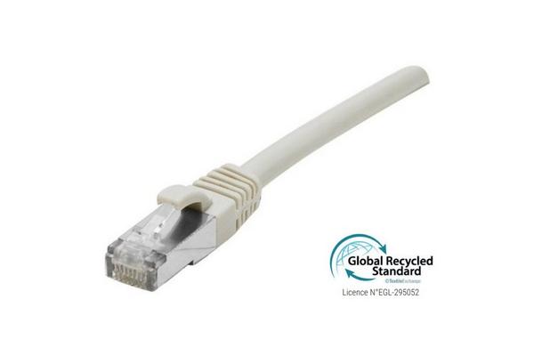 Cordon RJ45 certifié GRS CAT 6 F/UTP snagless gris - 1,5 m