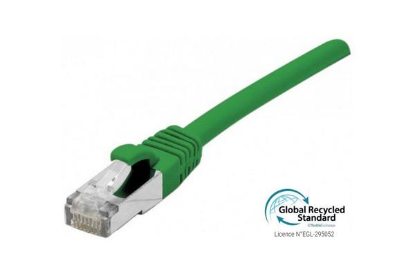 Cordon RJ45 certifié GRS CAT 6 F/UTP snagless vert - 3 m