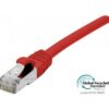 Cordon RJ45 certifié GRS CAT 6A S/FTP TPE snagless rouge - 5 m