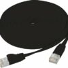 Cordon RJ45 plat catégorie 6 U/FTP snagless noir - 10 m