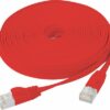 Cordon RJ45 plat catégorie 6 U/FTP snagless rouge - 2 m