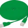 Cordon RJ45 plat catégorie 6 U/FTP snagless vert - 10 m