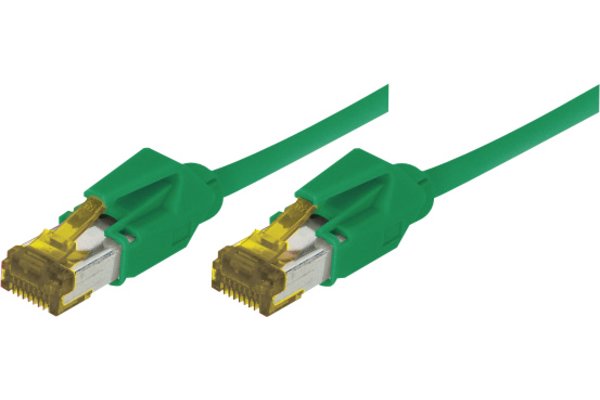 Cordon RJ45 sur câble catégorie 7 S/FTP LSOH snagless vert - 10 m