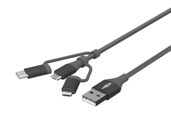 Cordon USB données et charge 3-en-1 1