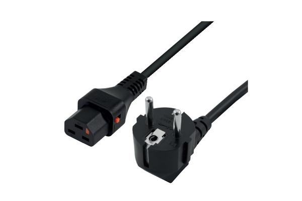 Cordon d alimentation CEE7 / C21 à verrouillage noir-2,0m