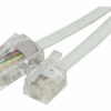 Cordon téléphonique RJ11 / RJ45 blanc - 3 m