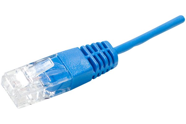 Cordon téléphonique RJ45 / RJ45 UTP 1 paire 4/5 bleu - 0
